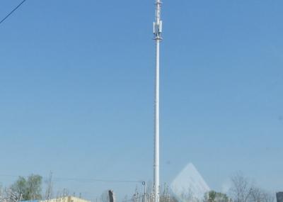 China ASTM A572 Grade 50 Monopole Mobile Cell Tower with Overlaping Connection ISO Standarded for sale