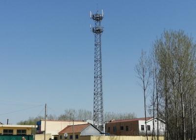 China 3 Legged Tubular Mobile Communication Tower , Outer Ladder Mobile Tower Antenna for sale