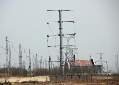 China ASTM A36 Steel Tube Tower , Monopole High Voltage Transmission Towers for sale