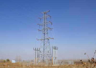 China High Strength Electricity Pylons , 4 Legged Steel Lattice Masts Structure for sale