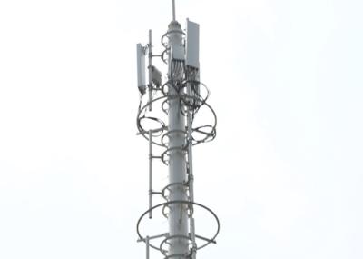 China 18 - 55M Monopole Telecommunications Tower , AWS D1.1 Monopole Communication Tower for sale