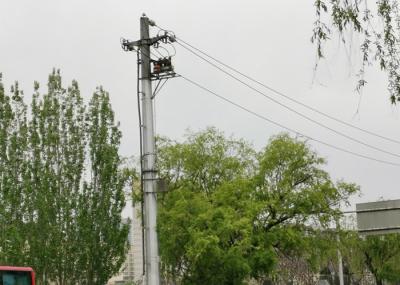 China 10KV Q235B Steel Transmission Pole , CO2 Welding Transmission Line Pole for sale