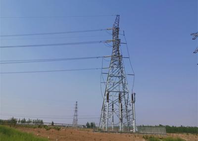China Double Circut Transmission Line Tower , Durable Angle Steel Transmission Tower for sale