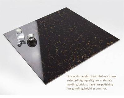 China Chapas de piso de porcelana quadrada brilhante 600 * 600mm de ouro preto rosa polido à venda