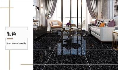 China Chapas de piso de cerâmica polida de duas camadas preto e branco 600*600mm à venda