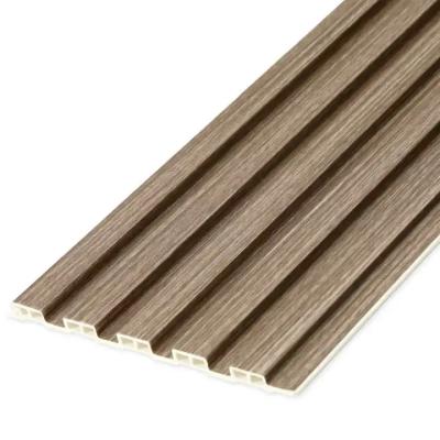 China Interior PVC Wall Ceiling Panel WPC Plastic Composite Cladding Wood Strip for sale