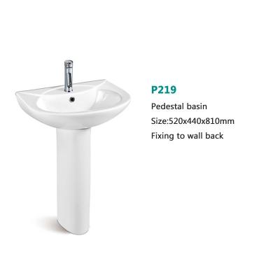 China WC Bathroom Sanitary Ware Two Piece Toilet Big Pedestal Basin Set for sale