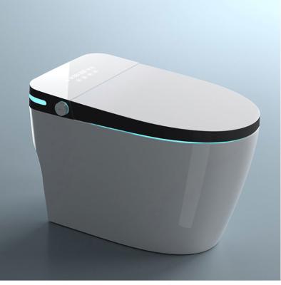 China Baño Montado en el suelo Inodoro inteligente Sensor de pies moderno Sanitaria automática en venta