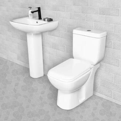 China Indoor Bathroom Sanitary Ware Ceramic Toilet And Basin Combo Set for sale