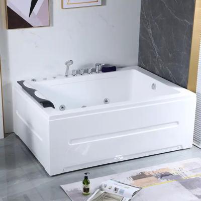 China Acrylic Bathroom Sanitary Ware Fibreglass Double Whirlpool Spa Bathtub for sale