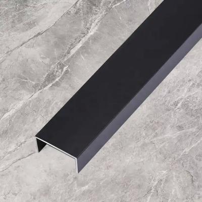 China U Shape Aluminum Tile Edge Trim Black Decoration For Wall Decoration for sale