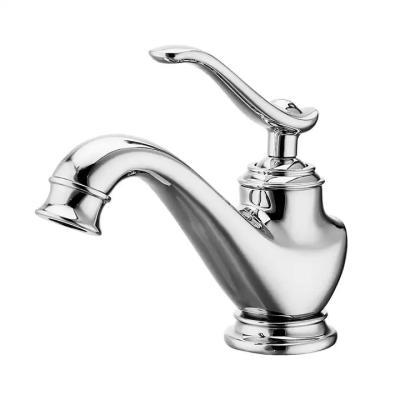 China Brass Vintage Bathroom Faucets Single Handle Hot Cold Water Tap for sale