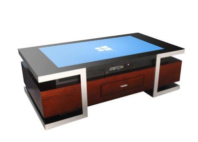 China Touch Coffee Table Drawer Style Windows OS Multi-Function LCD Indoor Monitor Touch Screen Coffee Gaming Table for sale