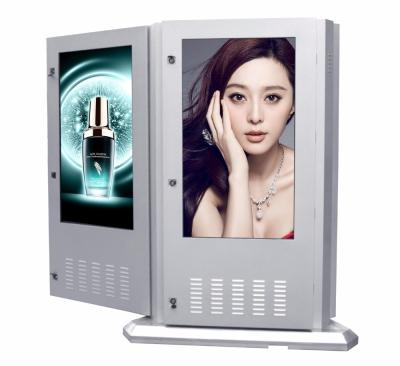 China 55'' IP65 Outdoor Standing Touch Kiosk LCD Monitor Signage 1500 nits Road Sign Bus Station Advertising for sale