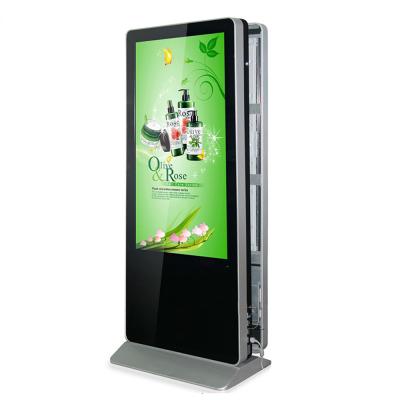 China 55 Inch Floor Standing Double Sided Digital Signage Kiosk Totem With Advertising Display for sale