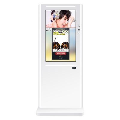China Photo Booth Lcd Interactive Touch Screen Kiosk Totem Floor Stand 43 Inch Support Multi Touch for sale