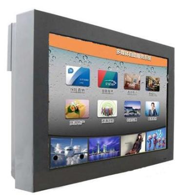 China High Definition Wall Mount Digital Lobby Signage , Outdoor Touch Screen Advertising Kiosk for sale