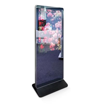 China 43 Inch Floor Stand Digital Signage Kiosk Led Magic Mirrors Monitor With Sensor Switch for sale
