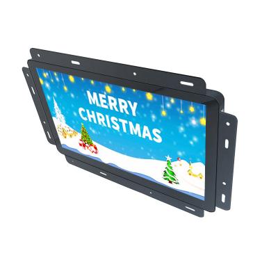 China Multimedia Open Frame LCD Display Metal Housing Black Built - In Media Player for sale