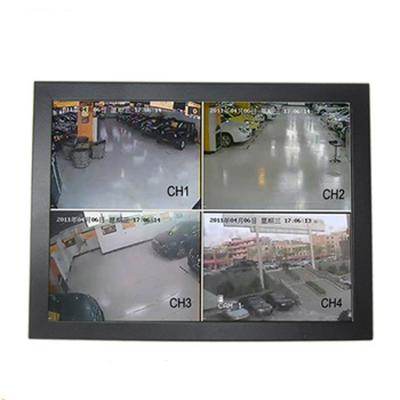 China Black 15 Inch CCTV LCD Monitor Panel Wall Mount Wide Viewing Angle Low Consumption for sale