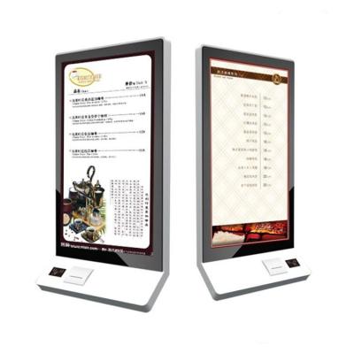 China 32 Inch Wall Mounted Touch Screen Kiosk Food Self Service Kiosk Bulit In POS System for sale