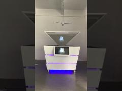 360 degree standing inverted triangle touch 3d hologram display