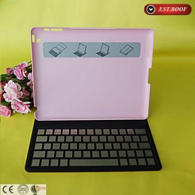 China Pink Macbook Air Pu Leather Tablet Covers With Wireless Keyboard Case for sale