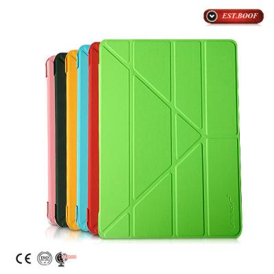 China 10.1 inch personalized unique ipad2 stand leather case light green for sale