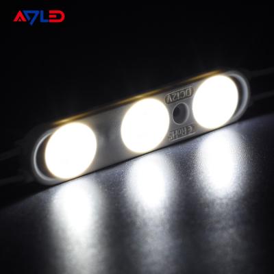 China Waterproof LED Module Lights 2835 12V 3 LEDs Single Color LED SMD LED Injection Module for sale