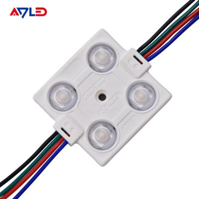 China Color Changing LED RGB Light Modules IP67 Square Injection 4 LED 12V 5050 SMD for sale