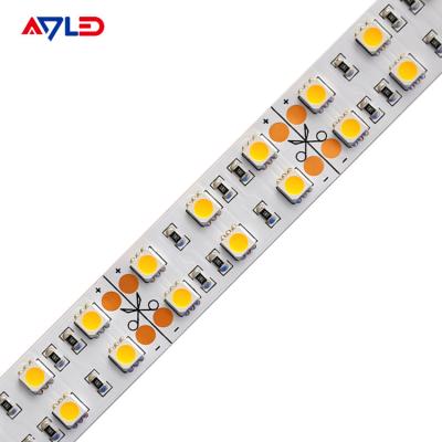 China Flex Single Color LED Strip 5050 SMD Double Row 5M 24 Volt Waterproof Outdoor for sale