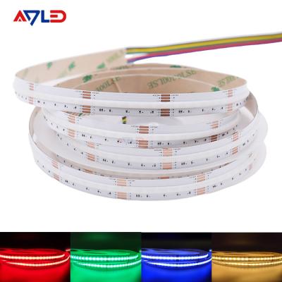 中国 RGB CCT COB LED Strip Lights 24VDC Color Changing Dotless Flexible LED Tape 販売のため