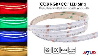 China Fita de LED COB RGB CCT personalizada Melhor faixa de LED flexível regulável para armário de cozinha Faixa de LED que muda de cor à venda