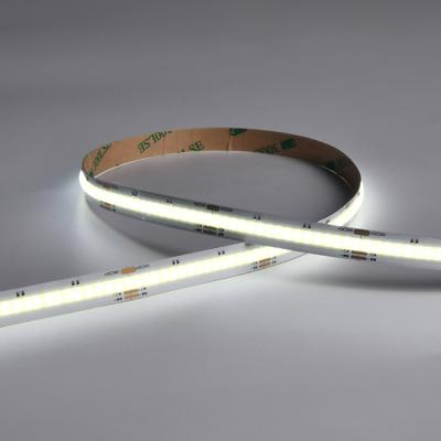 China High Brightness 180° Wide Beam Angle 640LEDs/M Spotless CCT Tunable COB Strip Lights for sale