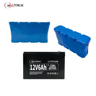 China Drop In Replacement Deep Cycle Lithium Battery Lithium Ion Batteries 12V 6Ah for sale