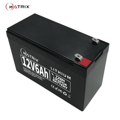 China bateria do fosfato do ferro do lítio de 6Ah 12V LiFePo4 para UPS à venda