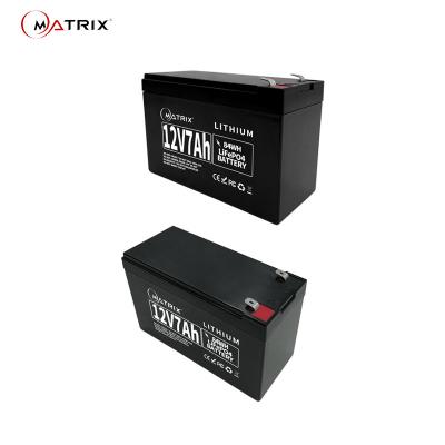 Chine Batteries Matrix 12v7ah LiFePO4 pour batterie de remplacement UPS AGM GEL à vendre