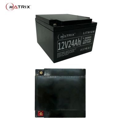 China 12V 24Ah LiFePO4 Deep Cycle Battery For UPS Solar Energy Storage for sale