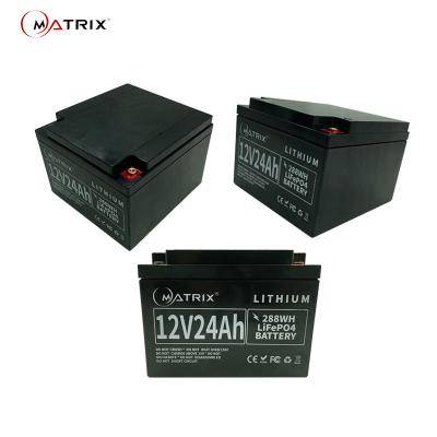 China LFP 12V24Ah Deep Cycle Lithium Battery For Servers Backup Power UPS for sale