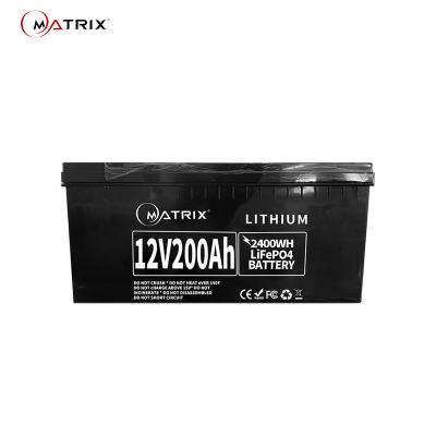 China 12v 200ah Lifepo4 Deep Cycle Lithium Battery Built In BMS for sale