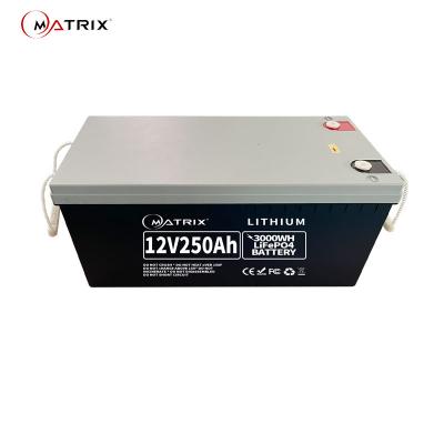 China 12v Lithium Power Pack 250ah UPS Rechargeable Batteries From Matrix for sale