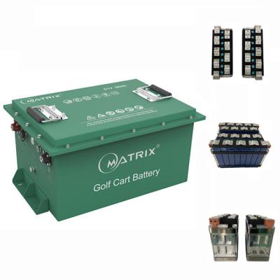 China Rechargeable 48v / 51v 56ah Lifepo4 Golf Cart Battery Lithium Ion EV Battery for sale