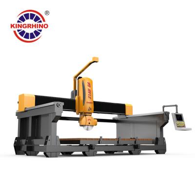 China 3400X2000X180mm Trolley CNC Granite Tiles Cutter Machine 5 Axis Bridge Type 22kw for sale