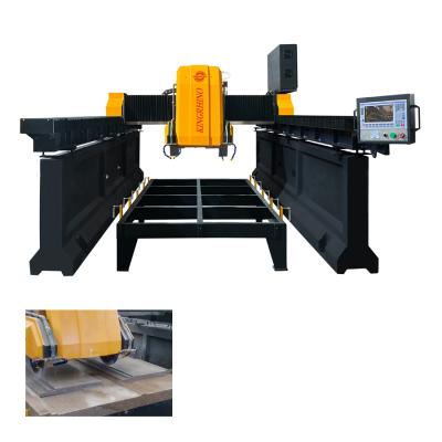 China 15kw 400-600mm Blade Automatic CNC Bridge Cutter Milling Machine For Granite for sale