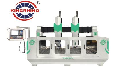 China 4 Axis Double Spindles CNC Stone Carving Machine For Granite Marble Arc Slab for sale