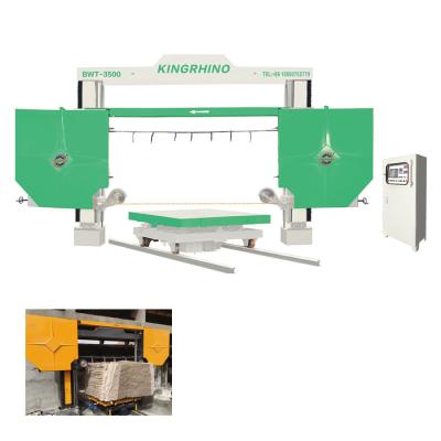 China 15kw 3500x3500x2100mm Max Cutting Size PLC Diamond Wire Saw Block Trimming Machine for Granite Marble for sale