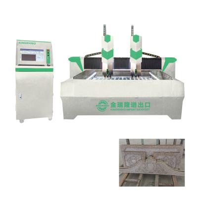 Chine Deux machine de gravure planaire de pierre de table de travail des axes 5.5kw 2000x3000mm pour le granit à vendre