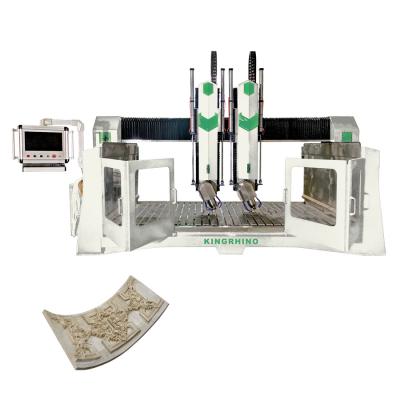 Chine Machine de gravure d'axe de la dalle 4 d'arc de Tableau de la commande numérique par ordinateur 1500x3000mm pour le marbre en bois de granit à vendre