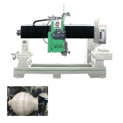 China 500mm Double Blades CNC Stone Cutting Machine For Marble Granite Baluster Column for sale