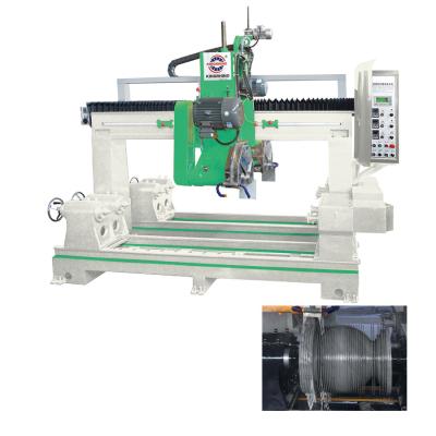 China Double Blades 500mm Column Cutting Machine For 4 Pieces Granite Marble Balusters for sale